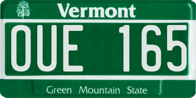 VT license plate OUE165
