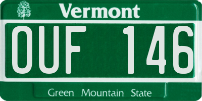VT license plate OUF146