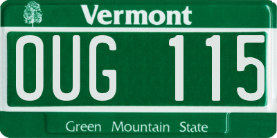 VT license plate OUG115