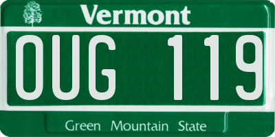 VT license plate OUG119