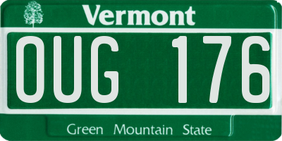 VT license plate OUG176