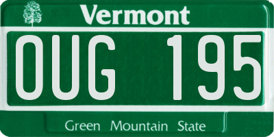 VT license plate OUG195
