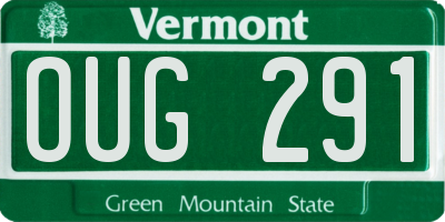 VT license plate OUG291