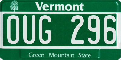 VT license plate OUG296