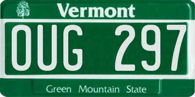 VT license plate OUG297
