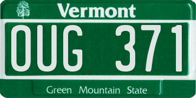 VT license plate OUG371