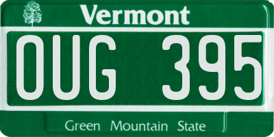 VT license plate OUG395