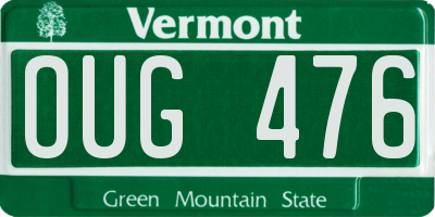 VT license plate OUG476