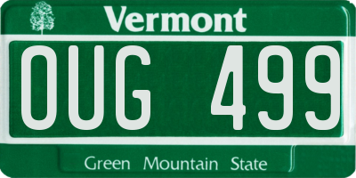 VT license plate OUG499