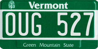 VT license plate OUG527