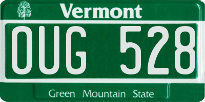 VT license plate OUG528