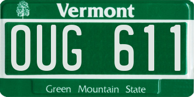 VT license plate OUG611