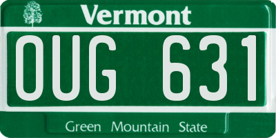 VT license plate OUG631