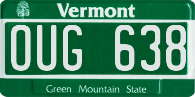 VT license plate OUG638
