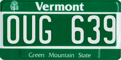 VT license plate OUG639