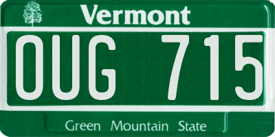 VT license plate OUG715