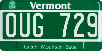 VT license plate OUG729