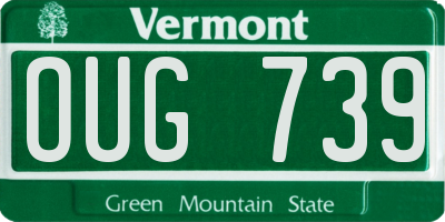 VT license plate OUG739