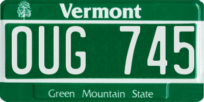 VT license plate OUG745