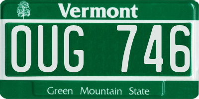 VT license plate OUG746