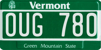 VT license plate OUG780