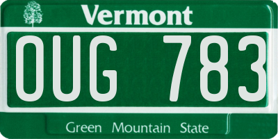 VT license plate OUG783