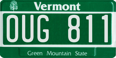 VT license plate OUG811