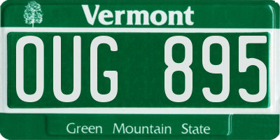 VT license plate OUG895