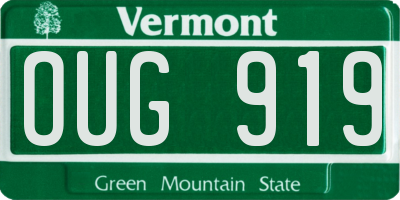 VT license plate OUG919