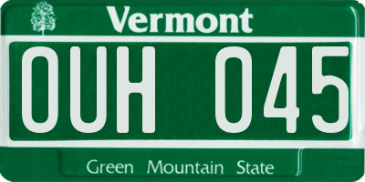 VT license plate OUH045