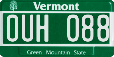 VT license plate OUH088