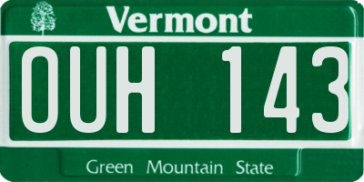 VT license plate OUH143