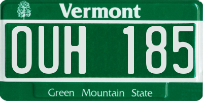 VT license plate OUH185