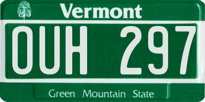 VT license plate OUH297