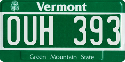 VT license plate OUH393