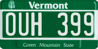 VT license plate OUH399