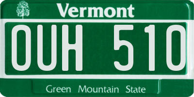 VT license plate OUH510