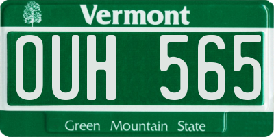 VT license plate OUH565