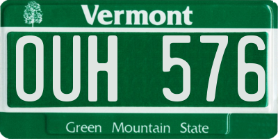 VT license plate OUH576