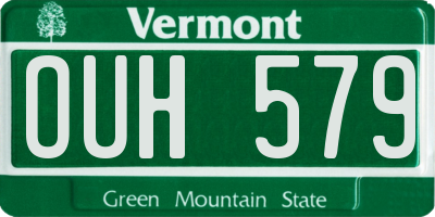 VT license plate OUH579