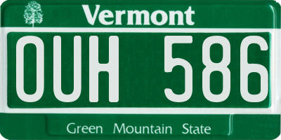 VT license plate OUH586