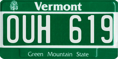 VT license plate OUH619