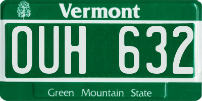 VT license plate OUH632