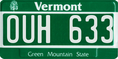 VT license plate OUH633