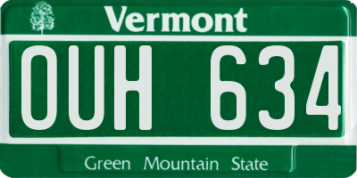 VT license plate OUH634