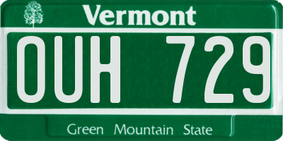 VT license plate OUH729