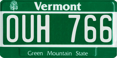 VT license plate OUH766