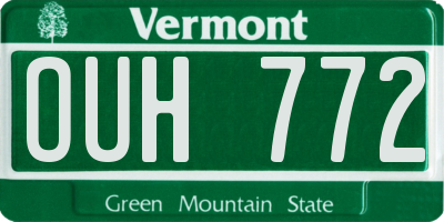 VT license plate OUH772