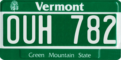 VT license plate OUH782