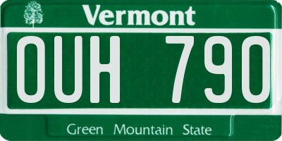 VT license plate OUH790